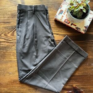 Haggar Brown Pleated Trousers